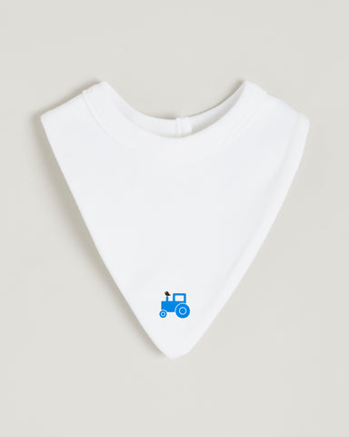 Blue Tractor Bandana Bib