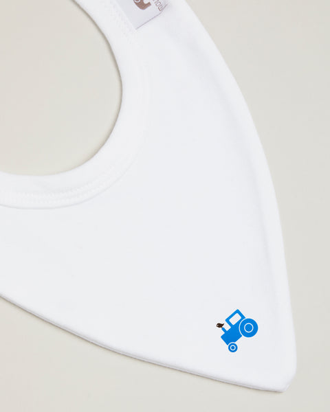 Blue Tractor Bandana Bib