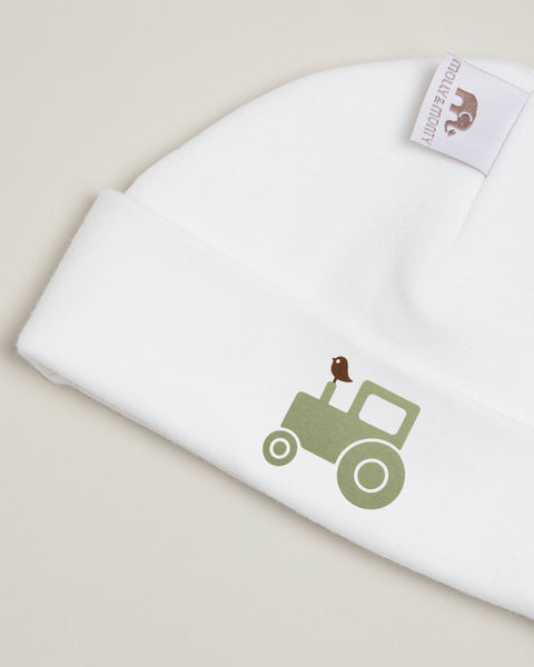 Green Tractor Beanie