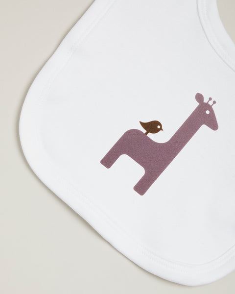 Purple Giraffe Bandana Bib