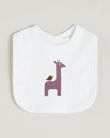 Purple Giraffe Bib