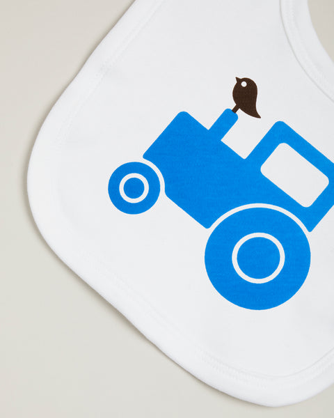 Blue Tractor Bib