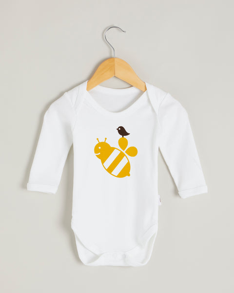 Yellow Bee Long Sleeve Bodysuit