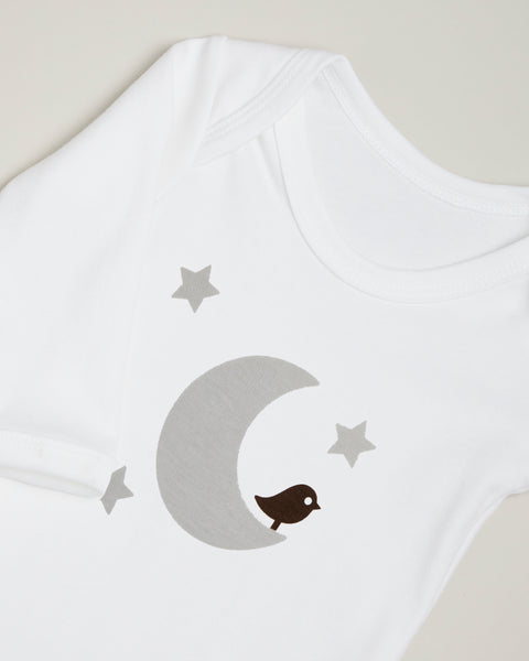 Grey Moon Long Sleeve Bodysuit