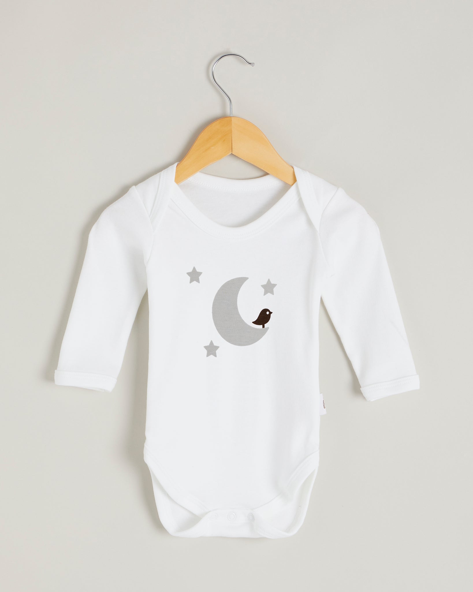 Grey Moon Long Sleeve Bodysuit