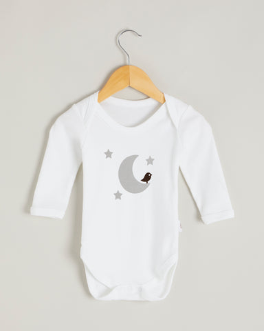Grey Moon Long Sleeve Bodysuit