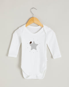 Grey Star Long Sleeve Bodysuit