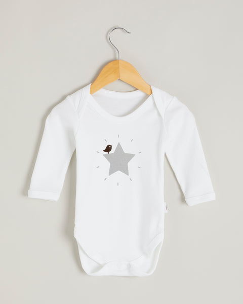 Grey Star Long Sleeve Bodysuit