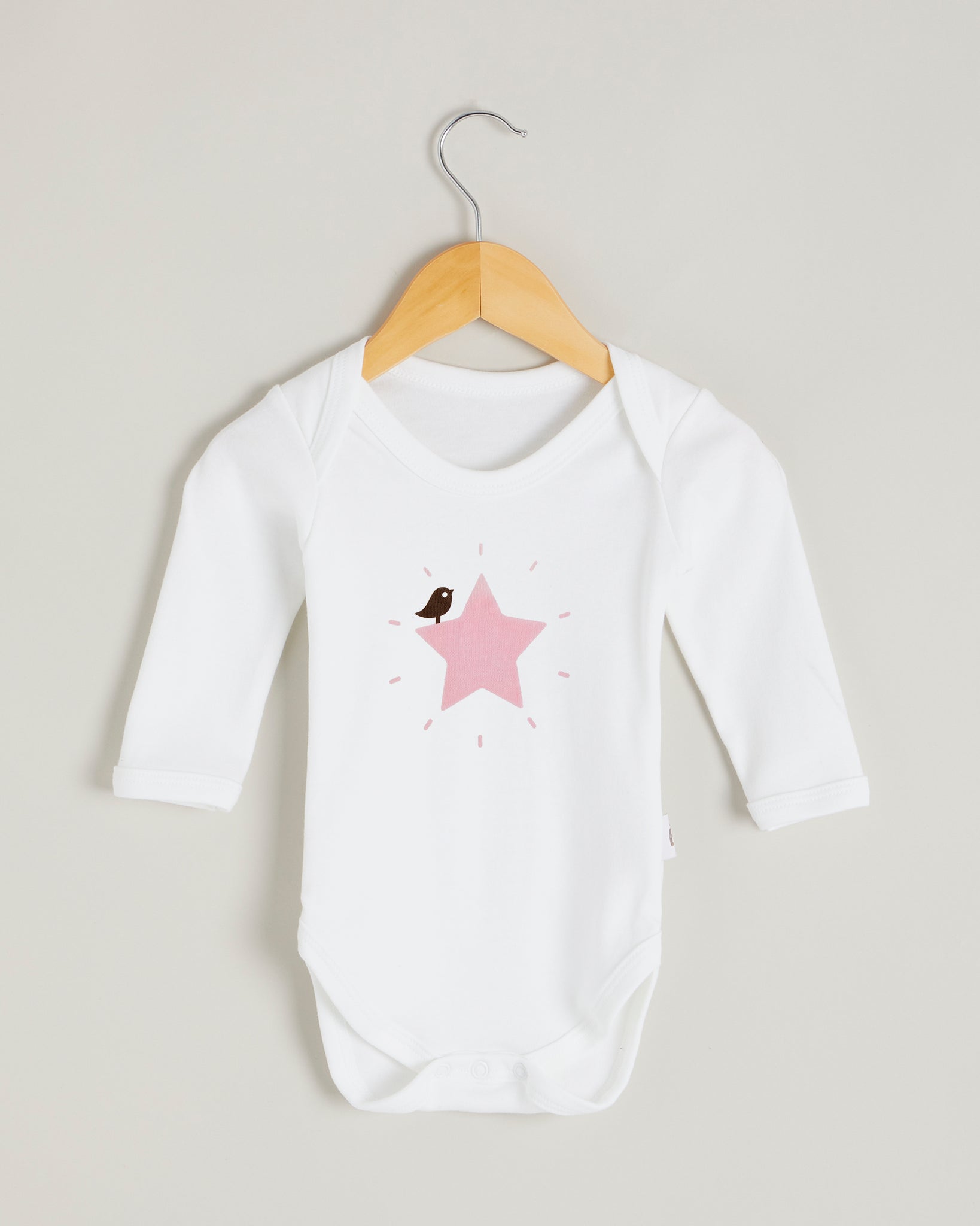Pink Star Long Sleeve Bodysuit