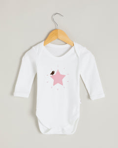 Pink Star Long Sleeve Bodysuit