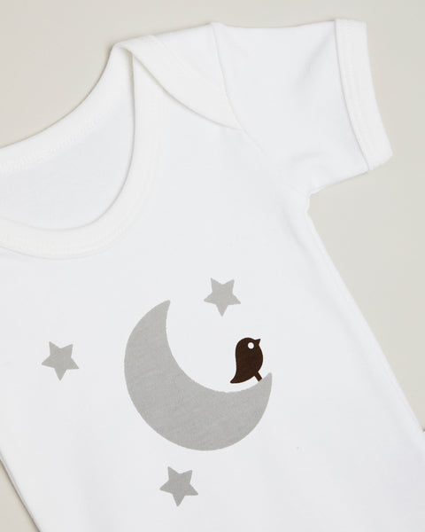 Grey Moon Short Sleeve Bodysuit