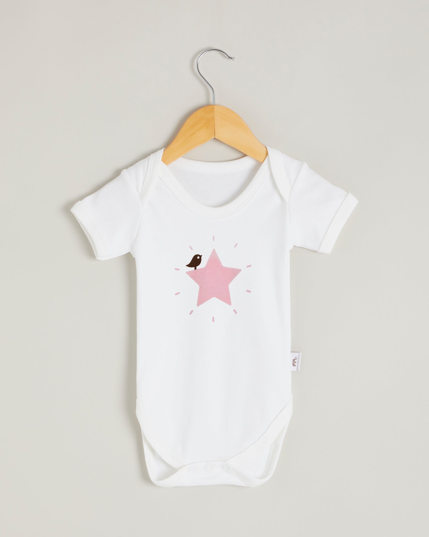 Pink Star Short Sleeve Bodysuit