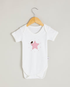 Pink Star Short Sleeve Bodysuit