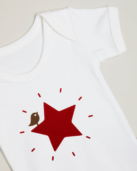 Red Star Short Sleeve Bodysuit