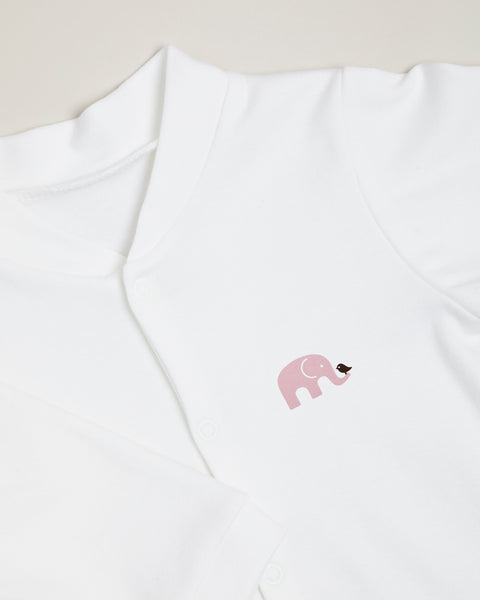 Pink Elephant Sleepsuit
