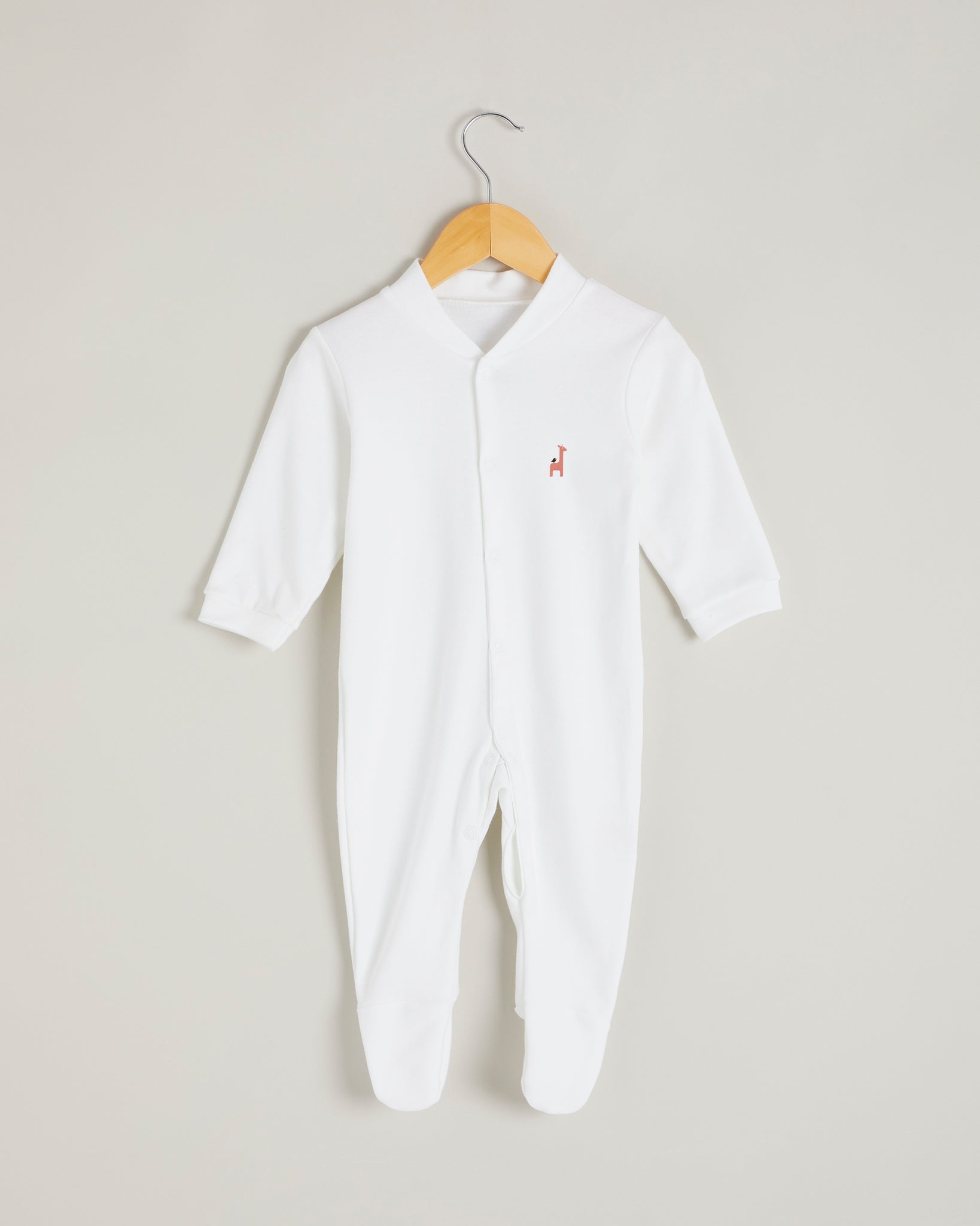 Pink Giraffe Sleepsuit