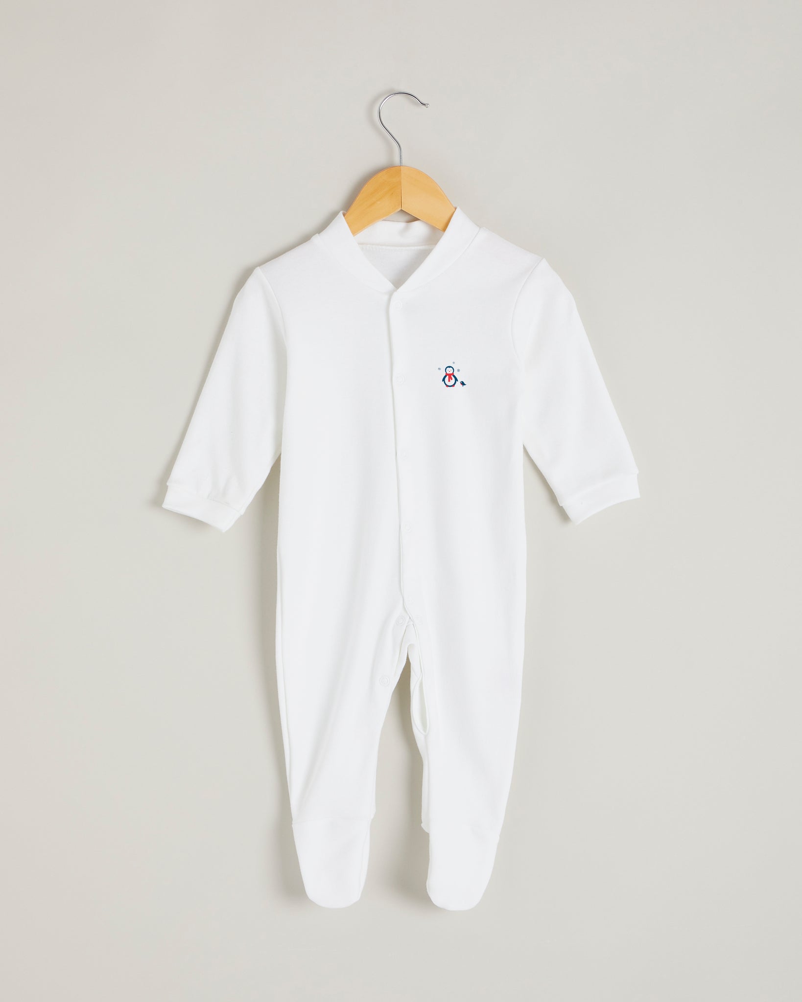 Organic Cotton Penguin Sleepsuit Molly Monty – Molly Monty