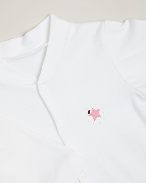 Pink Star Sleepsuit