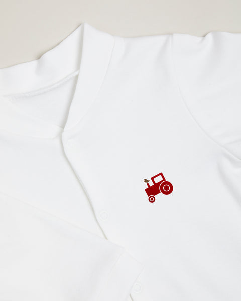 Red Tractor Sleepsuit