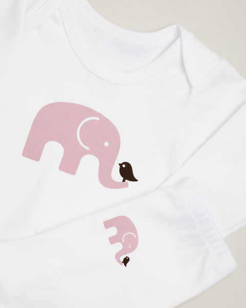 Pink Elephant Long Sleeve Lounge Set