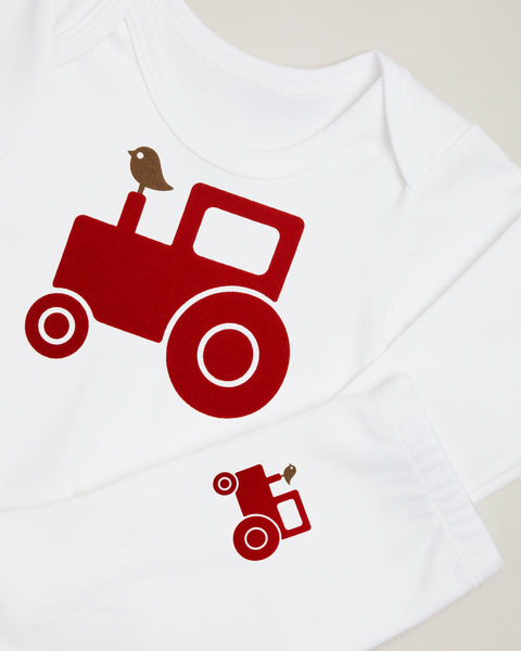 Red Tractor Long Sleeve Lounge Set
