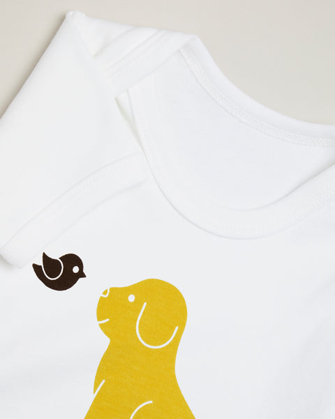 Yellow Puppy Short Sleeve Lounge Set