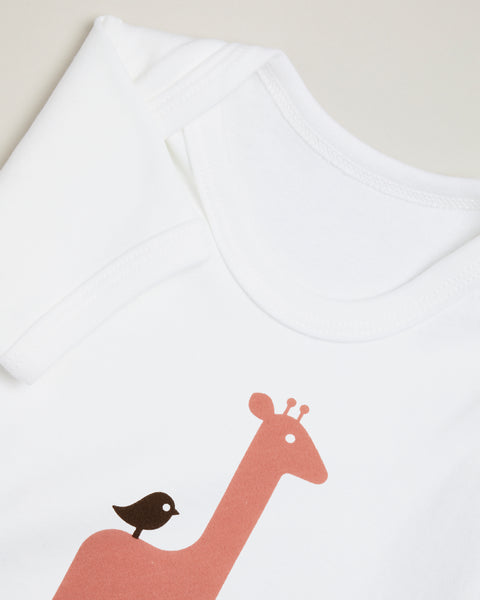 Pink Giraffe Short Sleeve Lounge Set