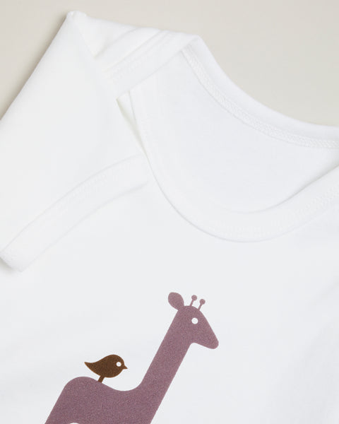 Purple Giraffe Short Sleeve Lounge Set