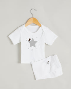 Grey Star Short Sleeve Lounge Set