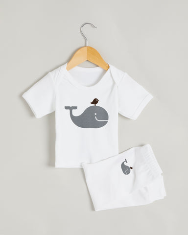 Grey Whale Short Sleeve Lounge Set