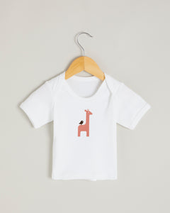 Pink Giraffe Short Sleeve T-shirt