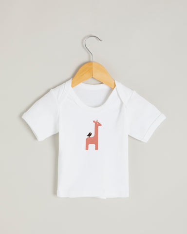 Pink Giraffe Short Sleeve T-shirt
